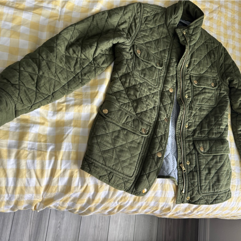 J. Crew Olive Jacket with Gold Buttons